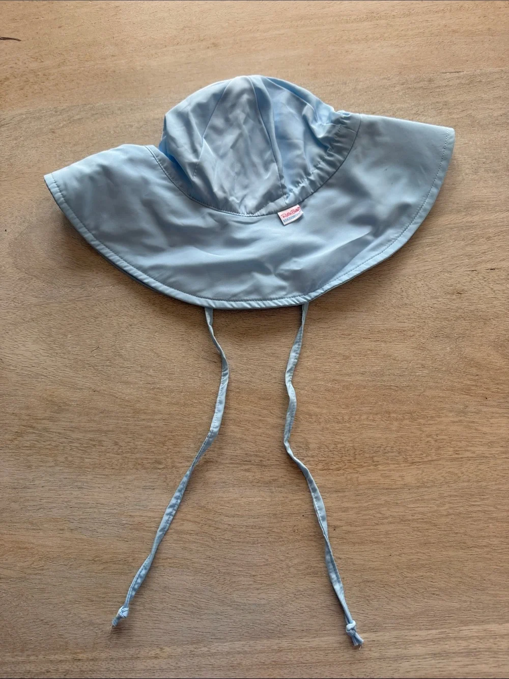Rugged Butts Light Blue Kids Sun Hat with Chin Ties